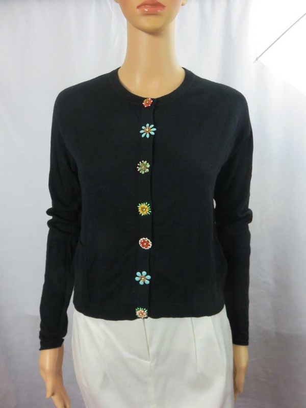 flower button cardigan